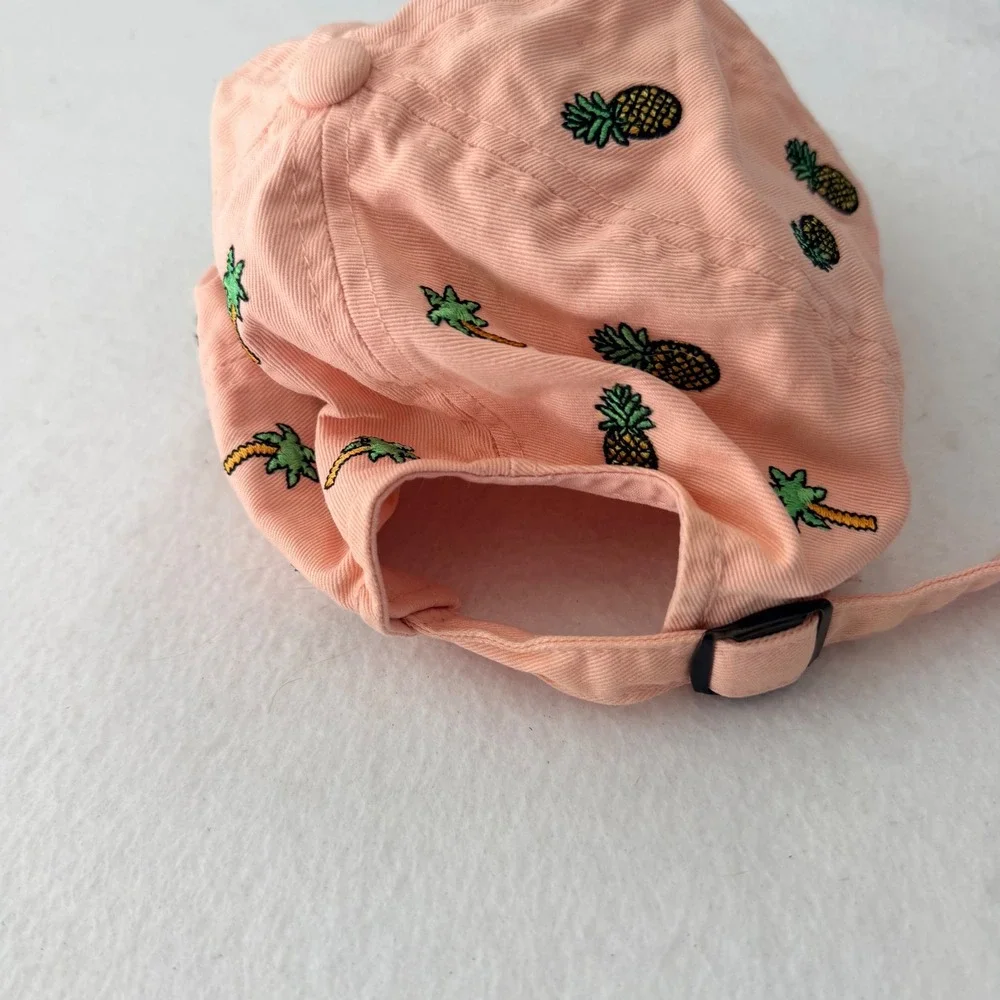 Pink Pineapple Palm Tree Embroidered Baseball Cap Tropical Dad Hat Adjustable